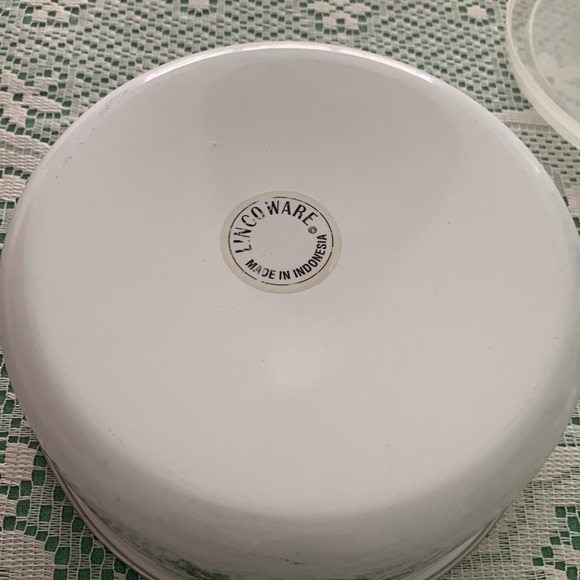 Vintage Enamel Nesting Bowls / Pots - Calloway Green Ivy -3 piece set with bonus - Picture 11 of 14